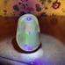 Vintage UV Reactive Art Glass Flower Paperweight