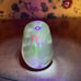 Vintage UV Reactive Art Glass Flower Paperweight