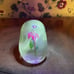Vintage UV Reactive Art Glass Flower Paperweight