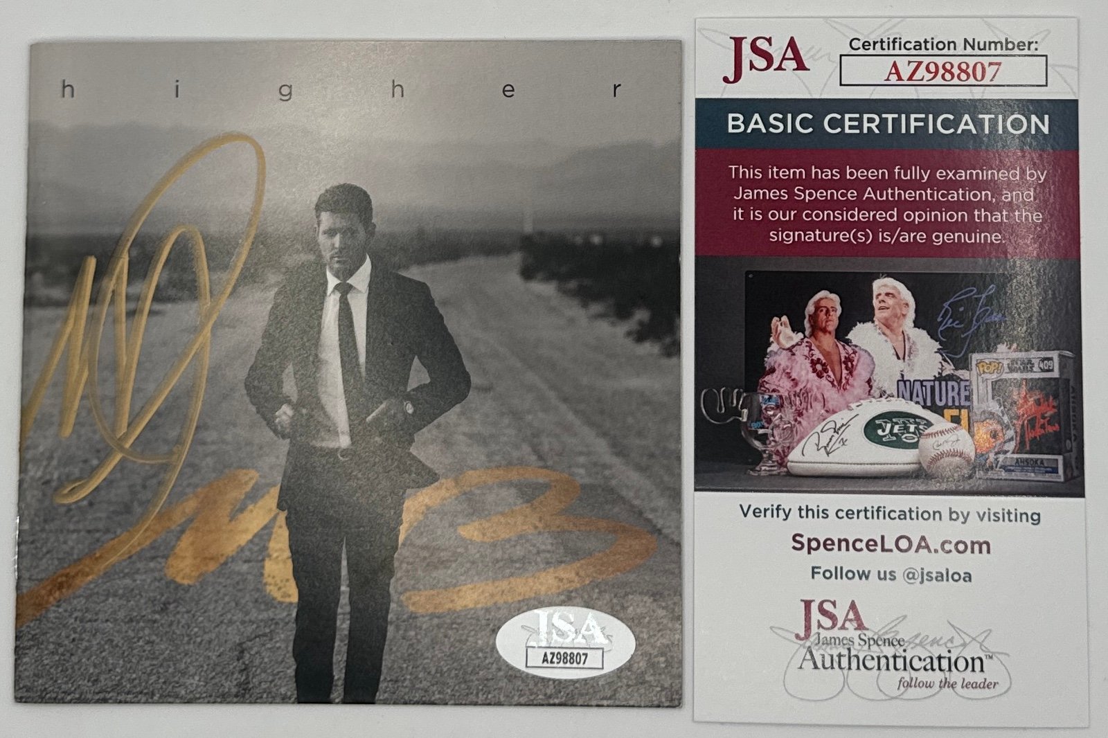 MICHAEL BUBLE SIGNED HIGHER CD BOOKLET + JSA COA