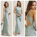 Reformation Anaiis Silk Draped-Neck Maxi Dress in Aquamarine Size 8 NWT