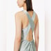Reformation Anaiis Silk Draped-Neck Maxi Dress in Aquamarine Size 8 NWT