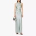 Reformation Anaiis Silk Draped-Neck Maxi Dress in Aquamarine Size 8 NWT