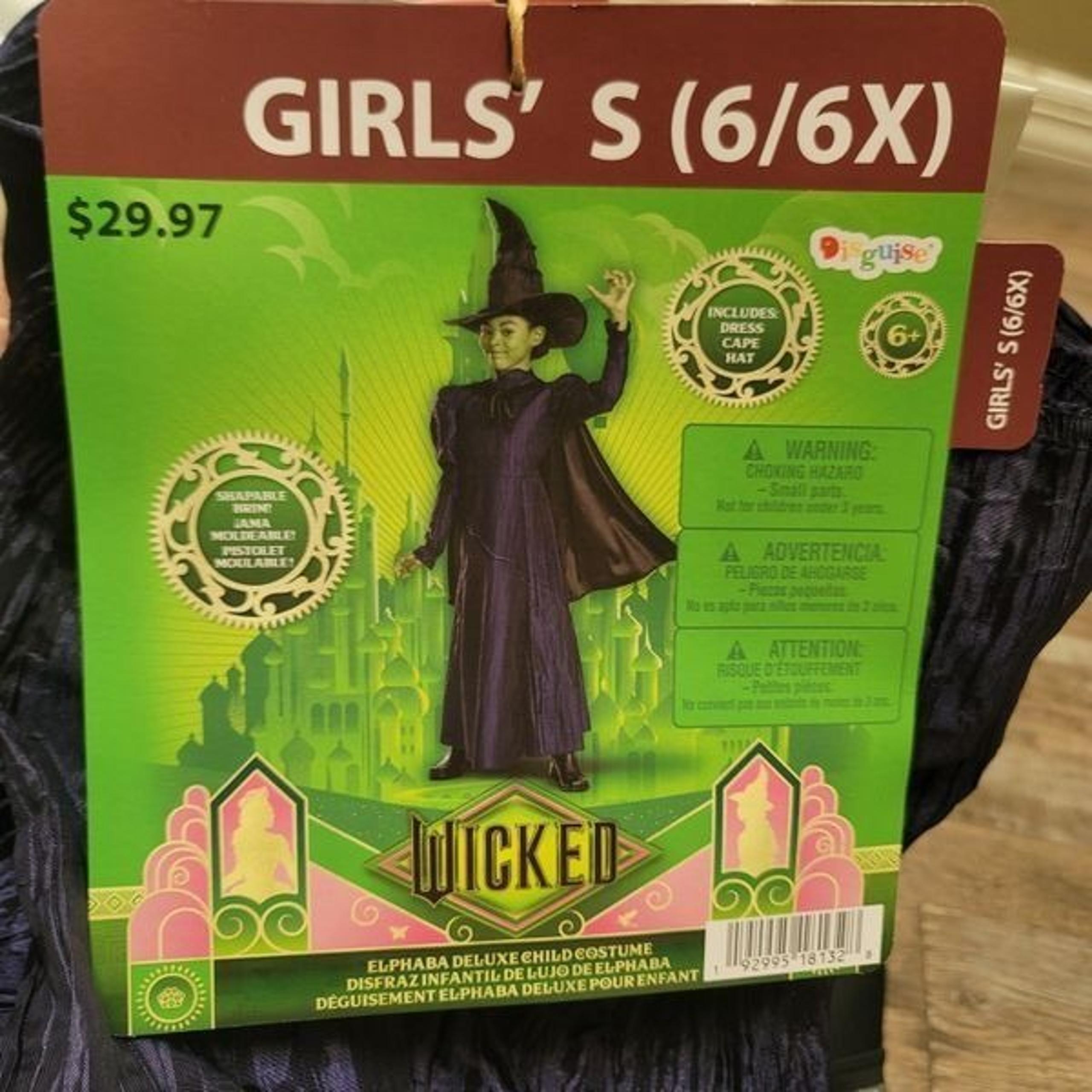 Elphaba - Wicked - Deluxe Child Costume Snall (6/6x)