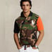 Men's Custom Slim Fit Big Pony Mesh Polo Shirt Medium Size