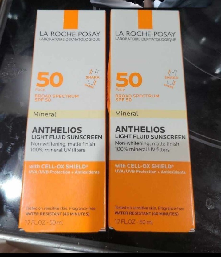 2x La Roche Posay Anthelios Light Fluid Sunscreen mineral SPF50