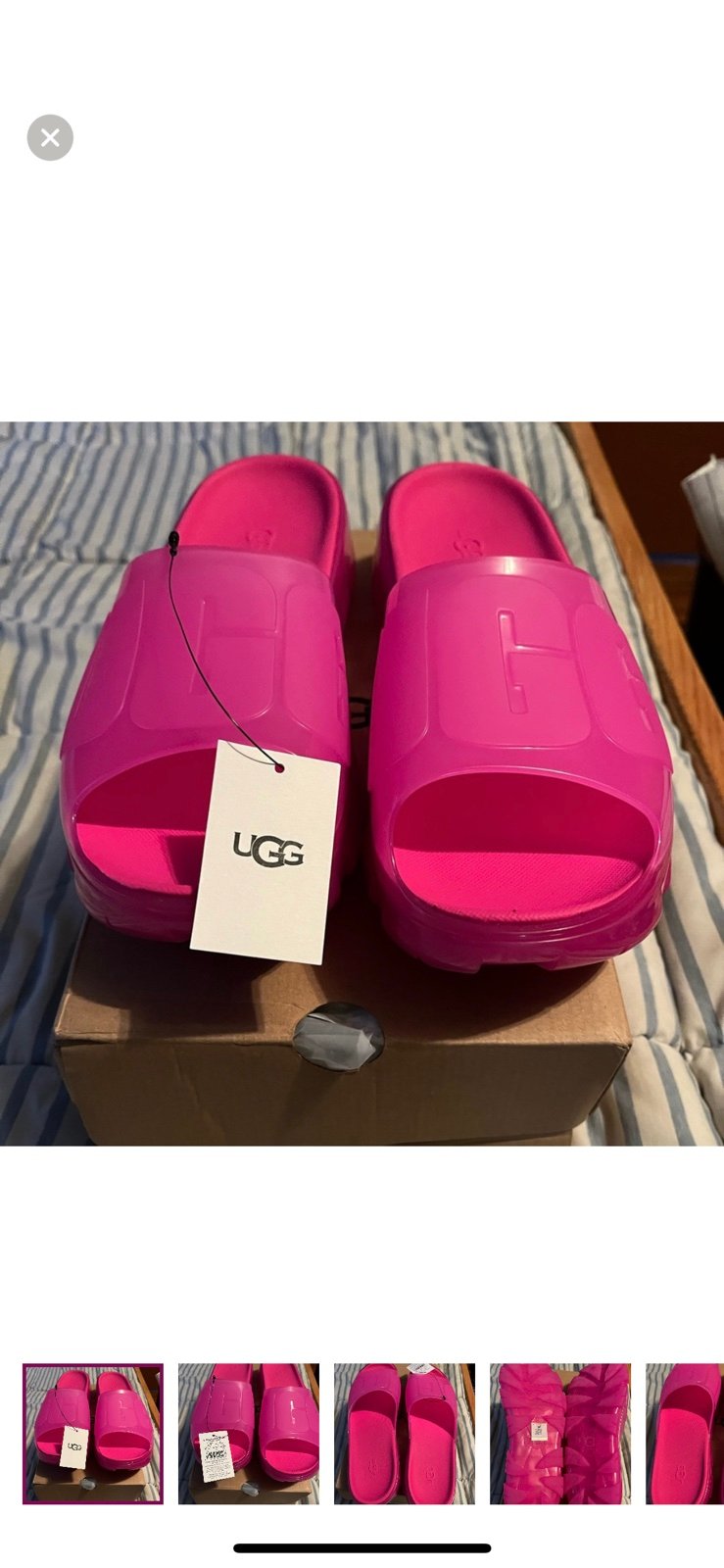 Ugg jella unisex clear slides pink