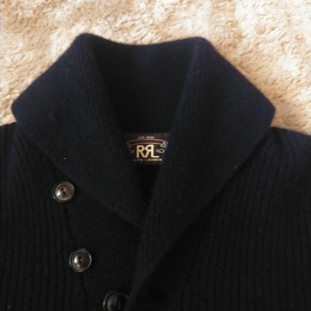 RRL Navy Cashmere Knit Cardigan XS