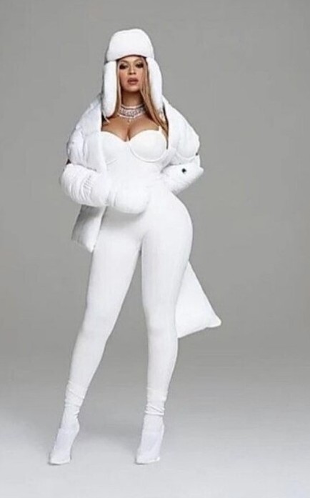 Ivy park adidas white knit catsuit jumpsuit nwt large