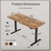 Electric Standing Desk, 48 x 24 Inches Height Adjustable Desk