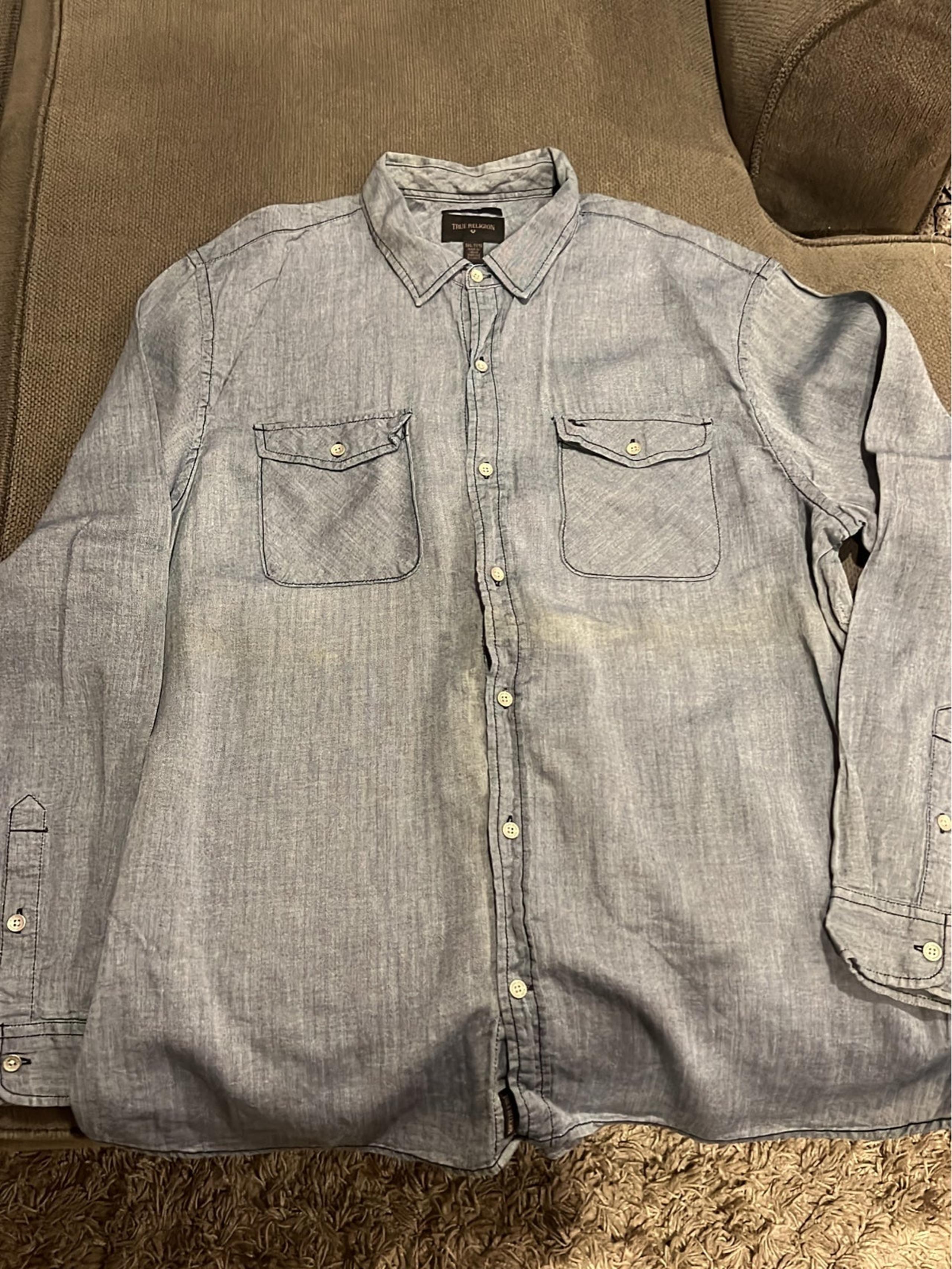 True Religion button up mens XXXL slim Shirt