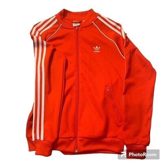 Adidas Red Adicolor Classic SST Track Top Jacket in ActRed Sz S (NEW)