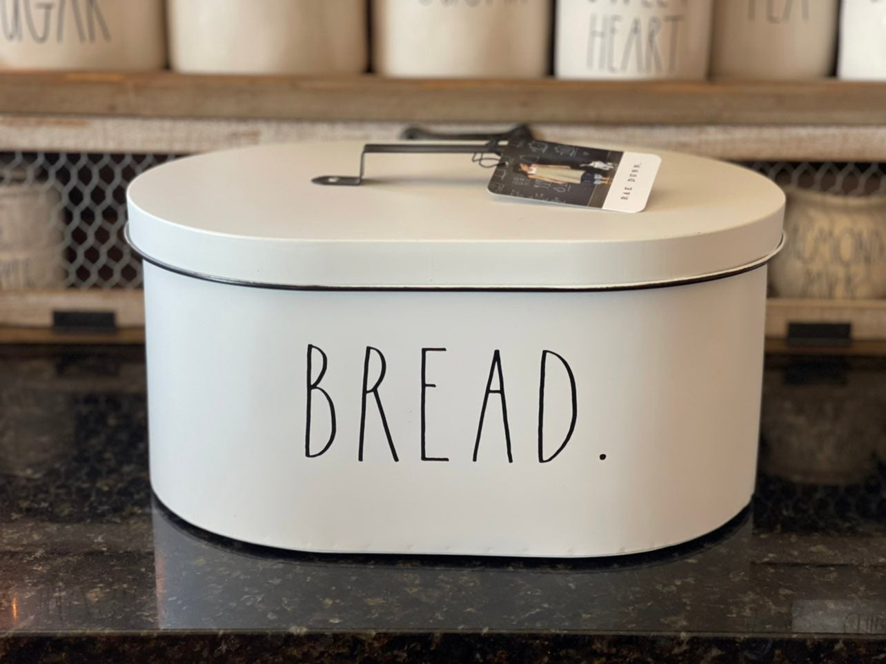 Rae Dunn metal Bread box