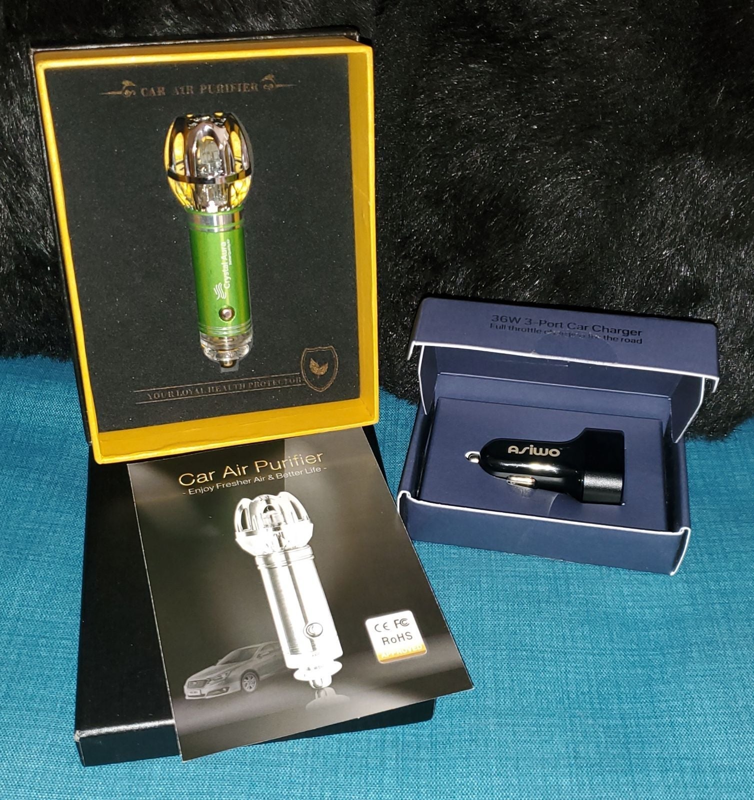 Car Air Purifier/Car 3-Port Charger