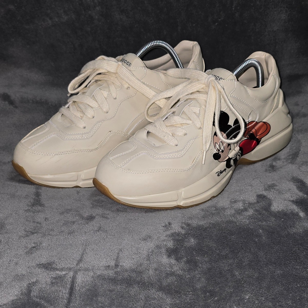 Gucci Rhyton x Disney Mickey Mouse Leather Sneakers Size 10.5 Men/12 Women