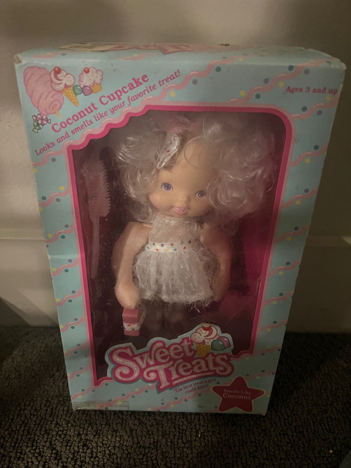 Vintage sweet treats coconut cupcake doll