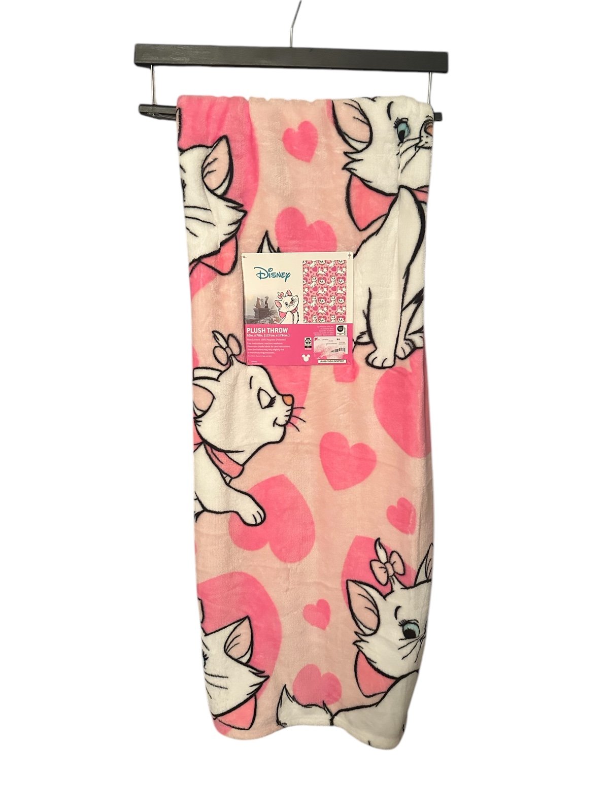 NWT DISNEY ARISTOCATS MARIE PINK PLUSH BLANKET