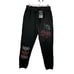 REBEL Vengeance shiny sparkly beaded 90s skull jogger fleece black skater sz L