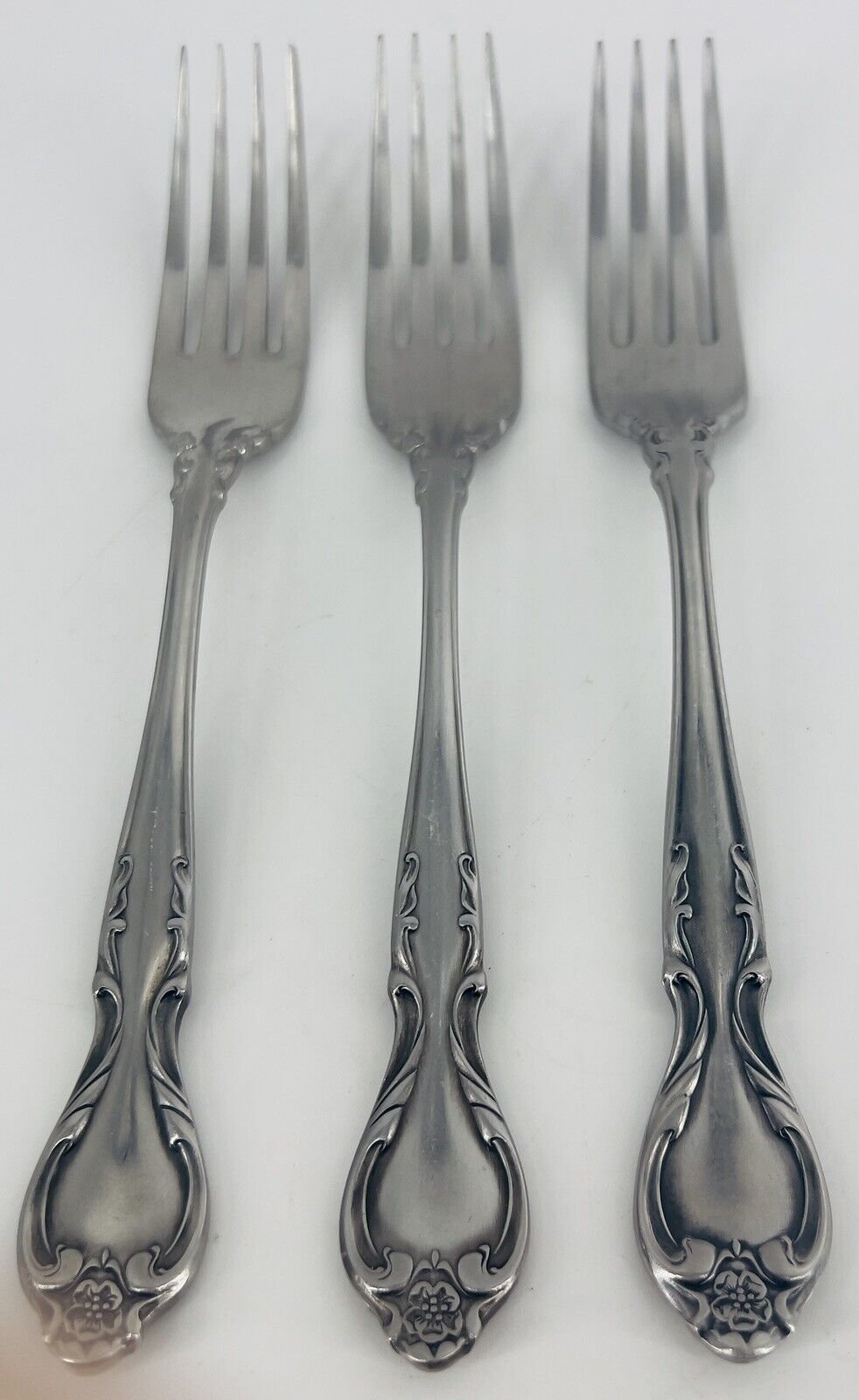 Lot of 3 Lyon QUEEN'S FANCY Stainless Flatware DINNER Forks 18/8