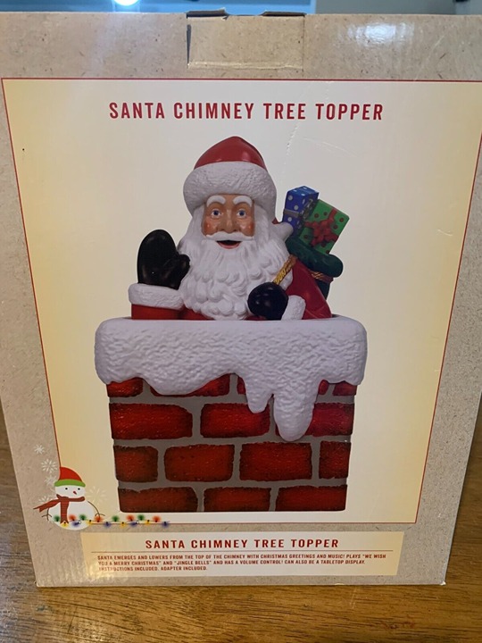 NEW Santa tree topper Cracker Barrel Exclusive Musical Pops out of Chimney