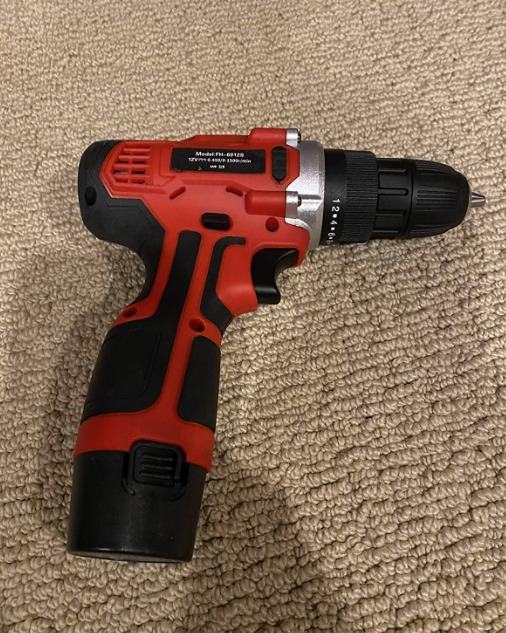 Cordless Power Drill Set: 12V Electric Drill with Fast Charger 3/8-Inch