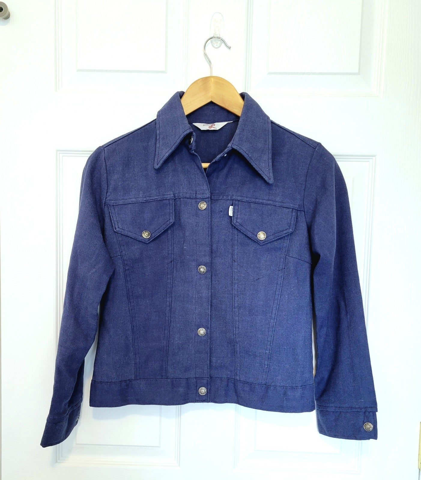 Vintage 60s 70s Levi's Jacket Button Down Navy Blue