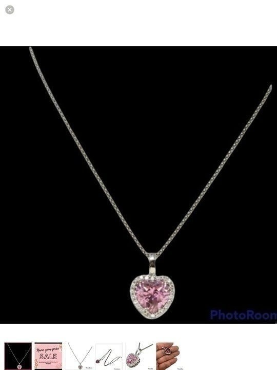 Stauer sterling silver CZ heart necklace