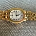 Vintage Oscar De La Renta Ladies Gold Tone Watch Weave Band 6” Quartz Swiss Made