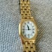Vintage Oscar De La Renta Ladies Gold Tone Watch Weave Band 6” Quartz Swiss Made