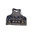 B.Darlin Juniors' BLUE HALTER NECK RHINESTONE BEADED CROPPED TOP SIZE 5/6 Vegas