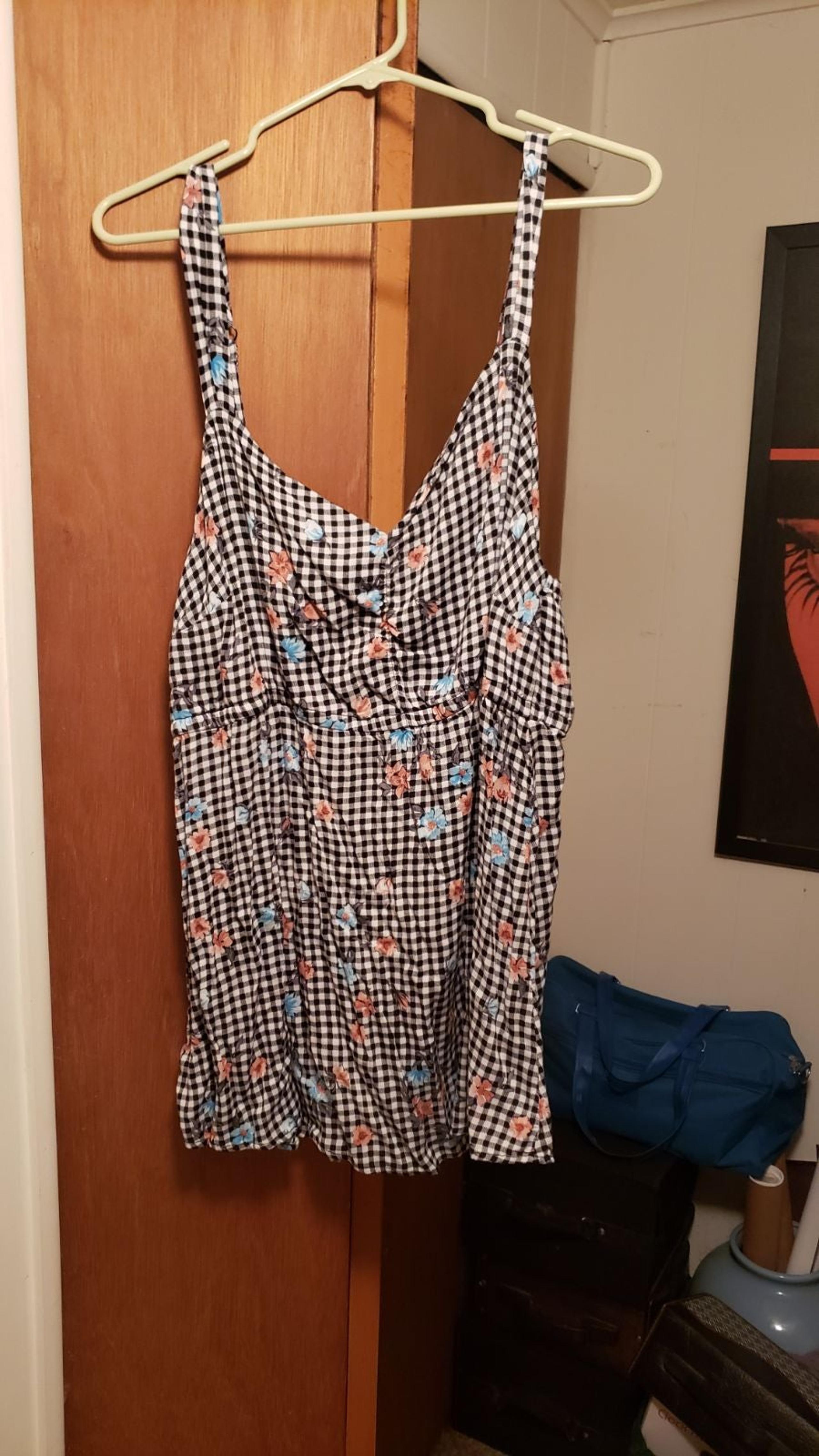 Torrid black/white checkered tank top