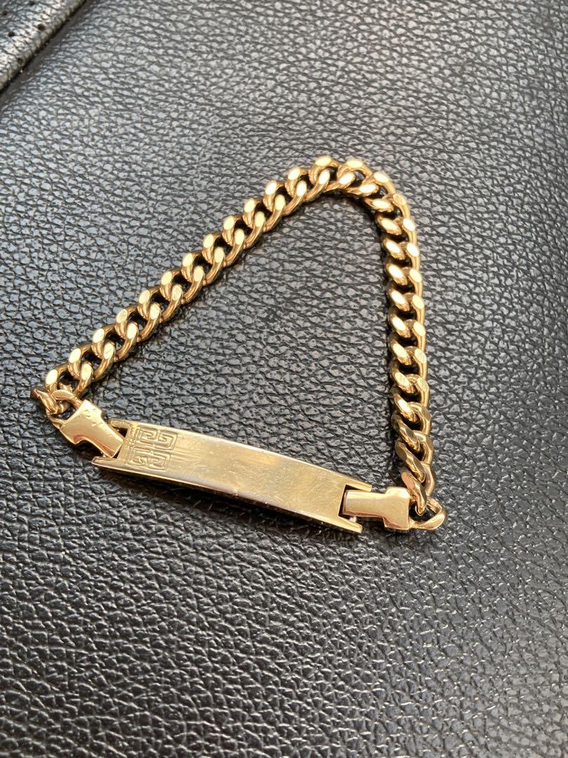 Vintage GIVENCHY ID Plate Gold Bracelet