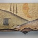 Vtg Wooden Box Rustic Hinges Horse Carriage Buggy Scenic Village Trinket Pencil
