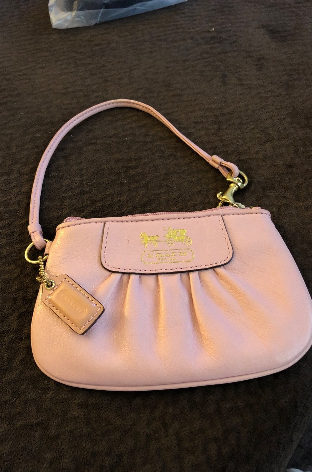 Coach Wristlet in pink leather