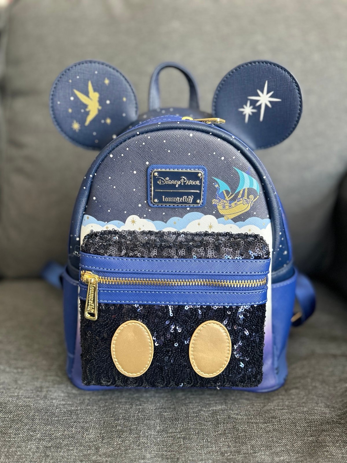 LIKE NEW Peter Pan's Flight Loungefly - Disney Parks Loungefly Mini Backpack