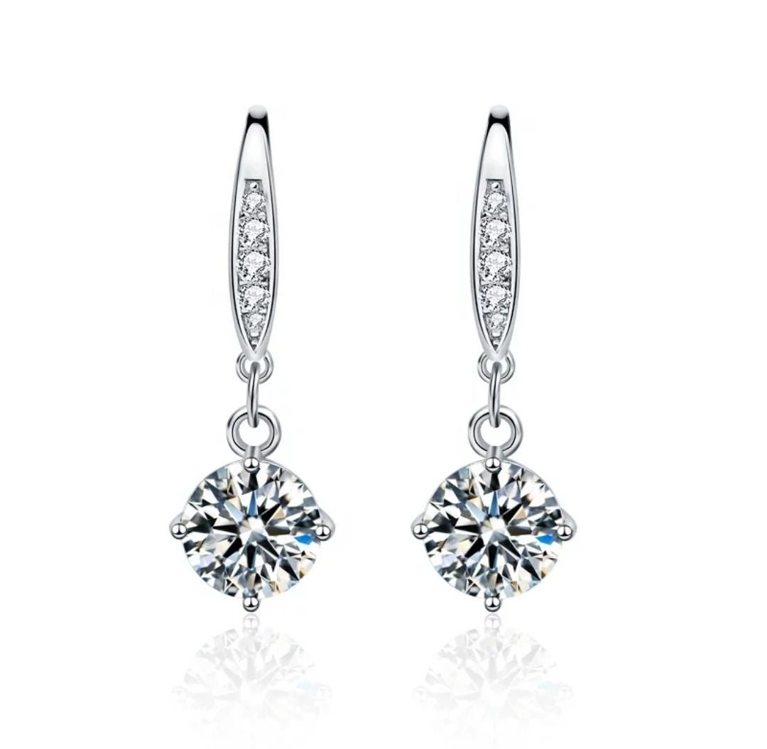 *sale* Genuine Moissanite Diamond Stud Earrings