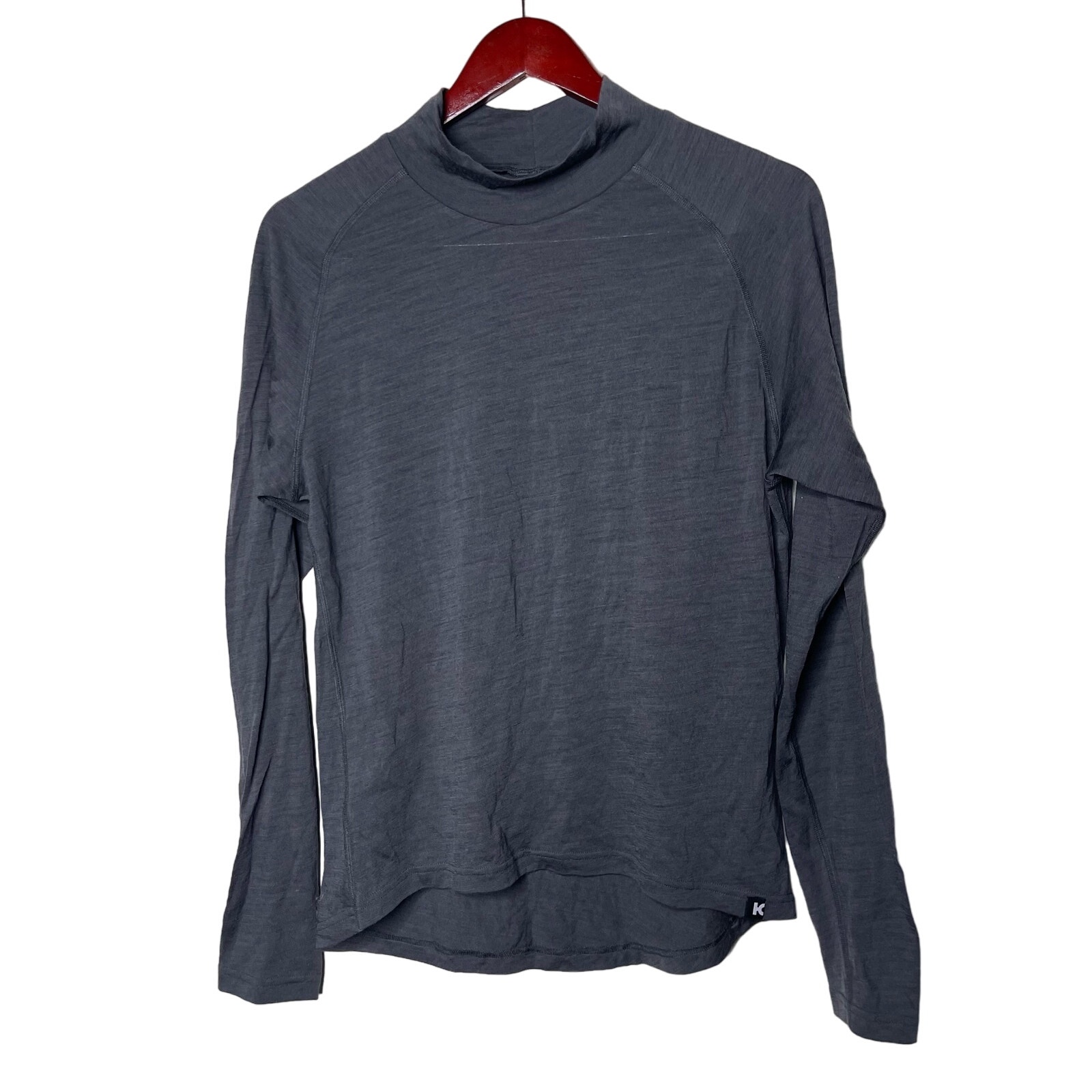 Katusha Turtleneck Long Sleeve Cycling wool blend Jersey Gray Womens XL