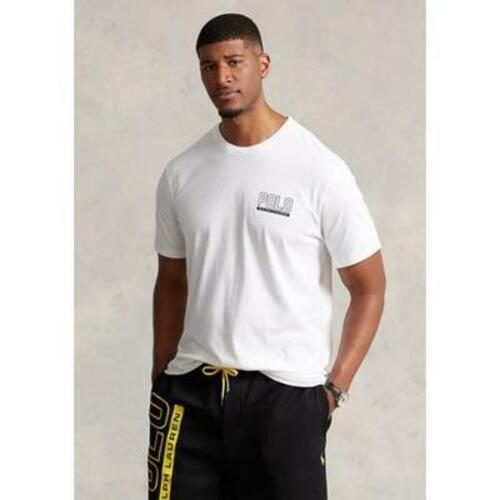 Polo Ralph Lauren Men's Big & Tall Logo Jersey Crew Neck T-Shirt, White 3LT