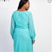 Mint Green Long Sleeve Plus Maxi Maternity Dress