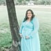 Mint Green Long Sleeve Plus Maxi Maternity Dress