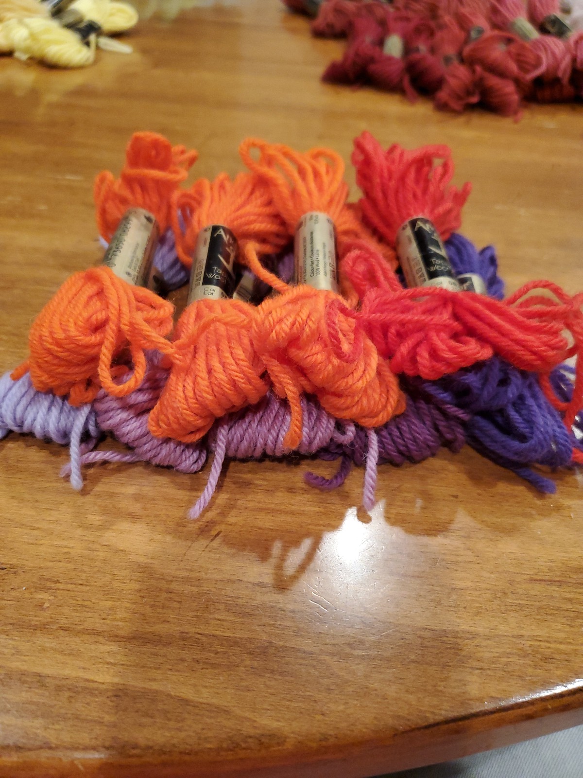 Lot of 127 Anchor Tapestry Wool 10m skeins. Various Colors