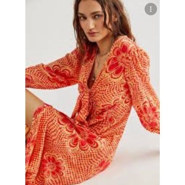 Free People Napa in sunshine combo maxi dress size S 168 This beautiful retro