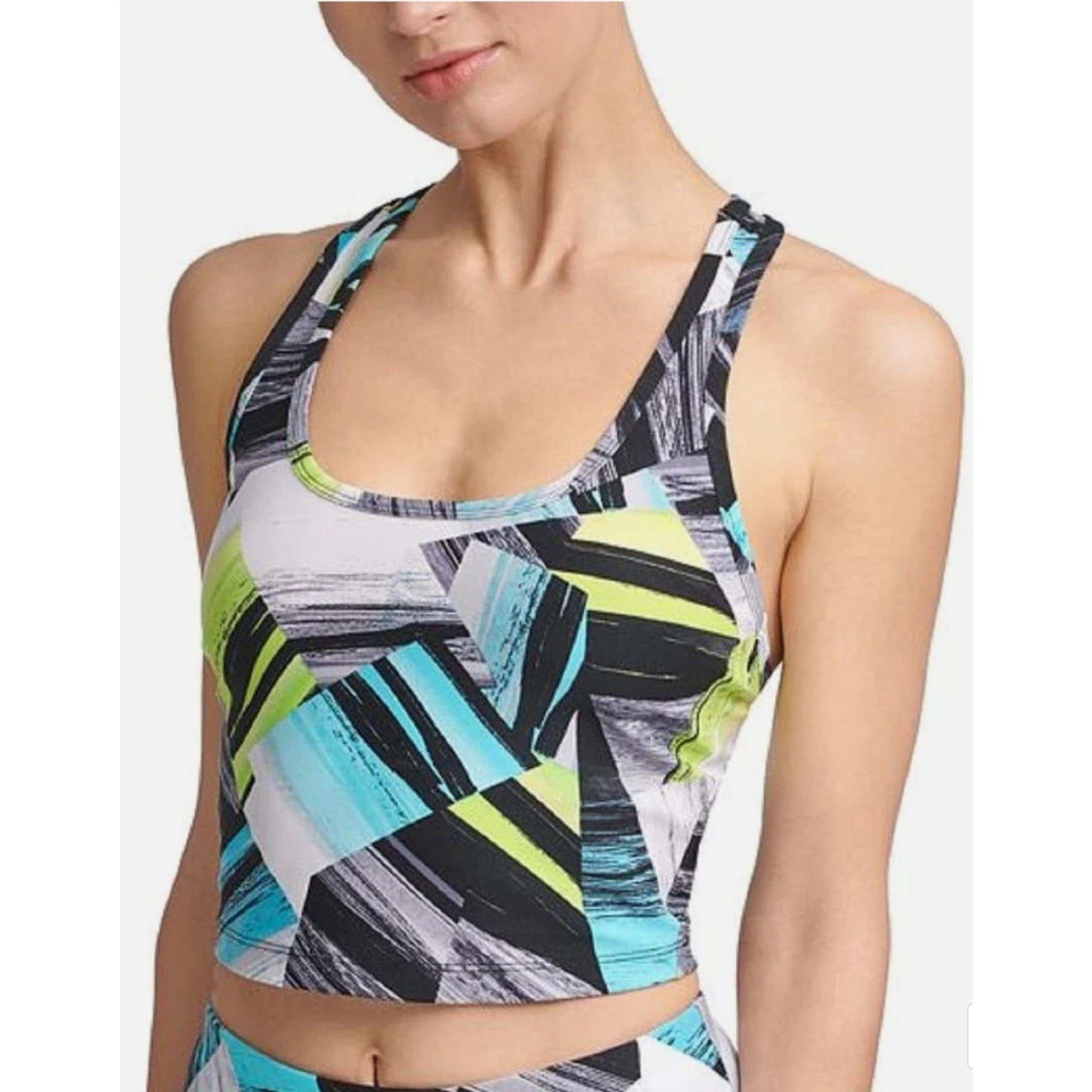 Calvin Klein Women XS Printed Raceback Cropped Tank Top NWT MSRP $50
