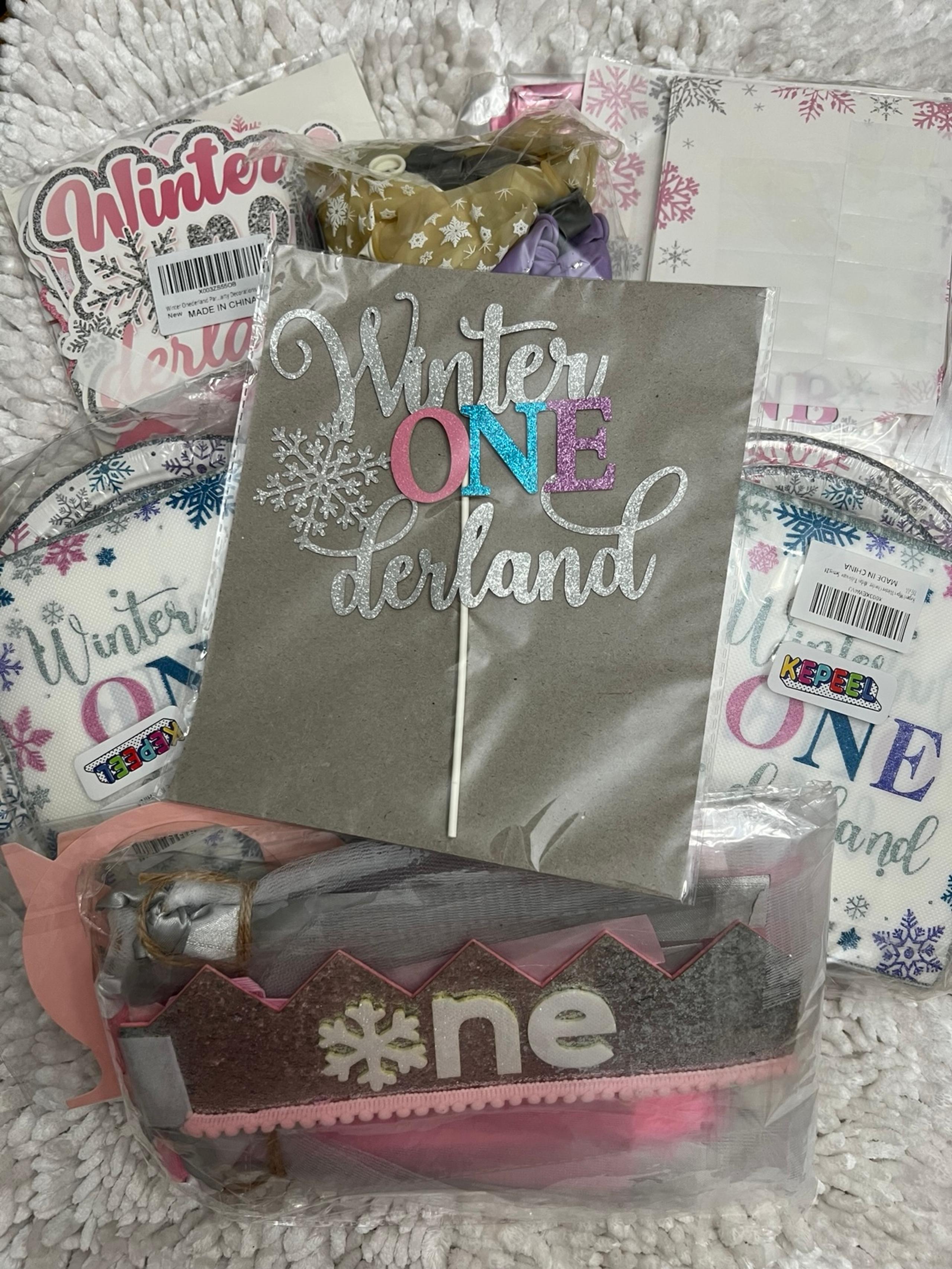 Winter ONE derland Birthday Party Supply Bundle!