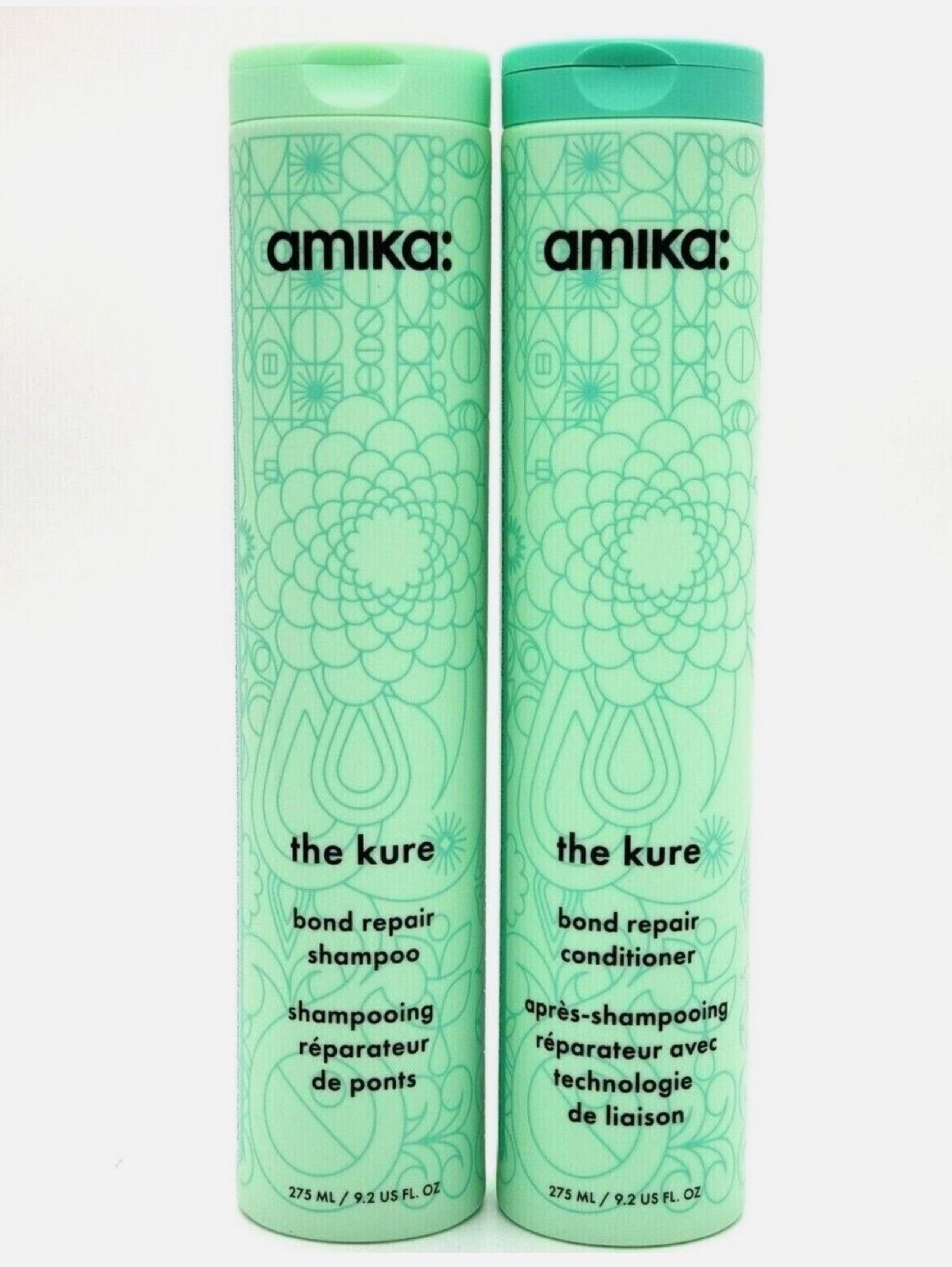 Amika The Kure Bond Repair Shampoo & Conditioner, 9.2 oz Duo Set