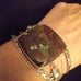 925 Sterling Silver Moss Agate Bracelet