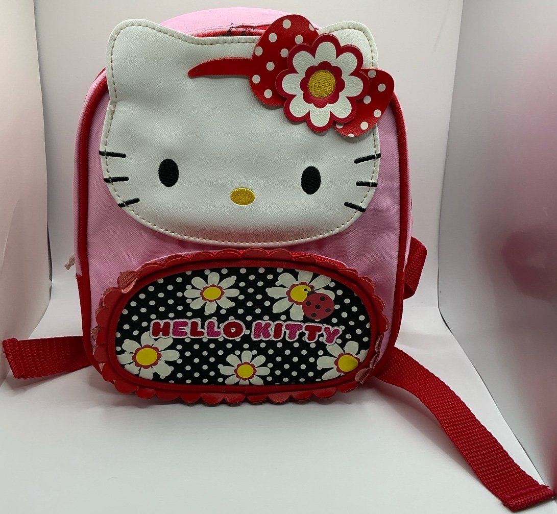 A Rare Vintage Sanrio 2010 Hello Kitty Small mini Nylon Small Backpack