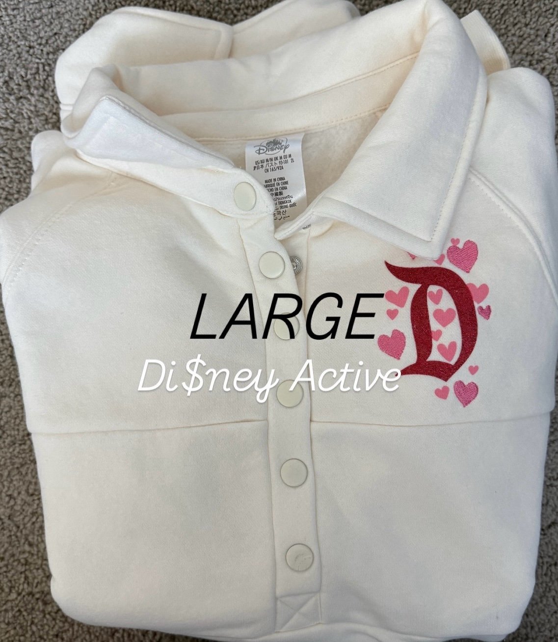 Disney Parks Disneyland Valentine's Day Hearts Pullover Sweatshirt