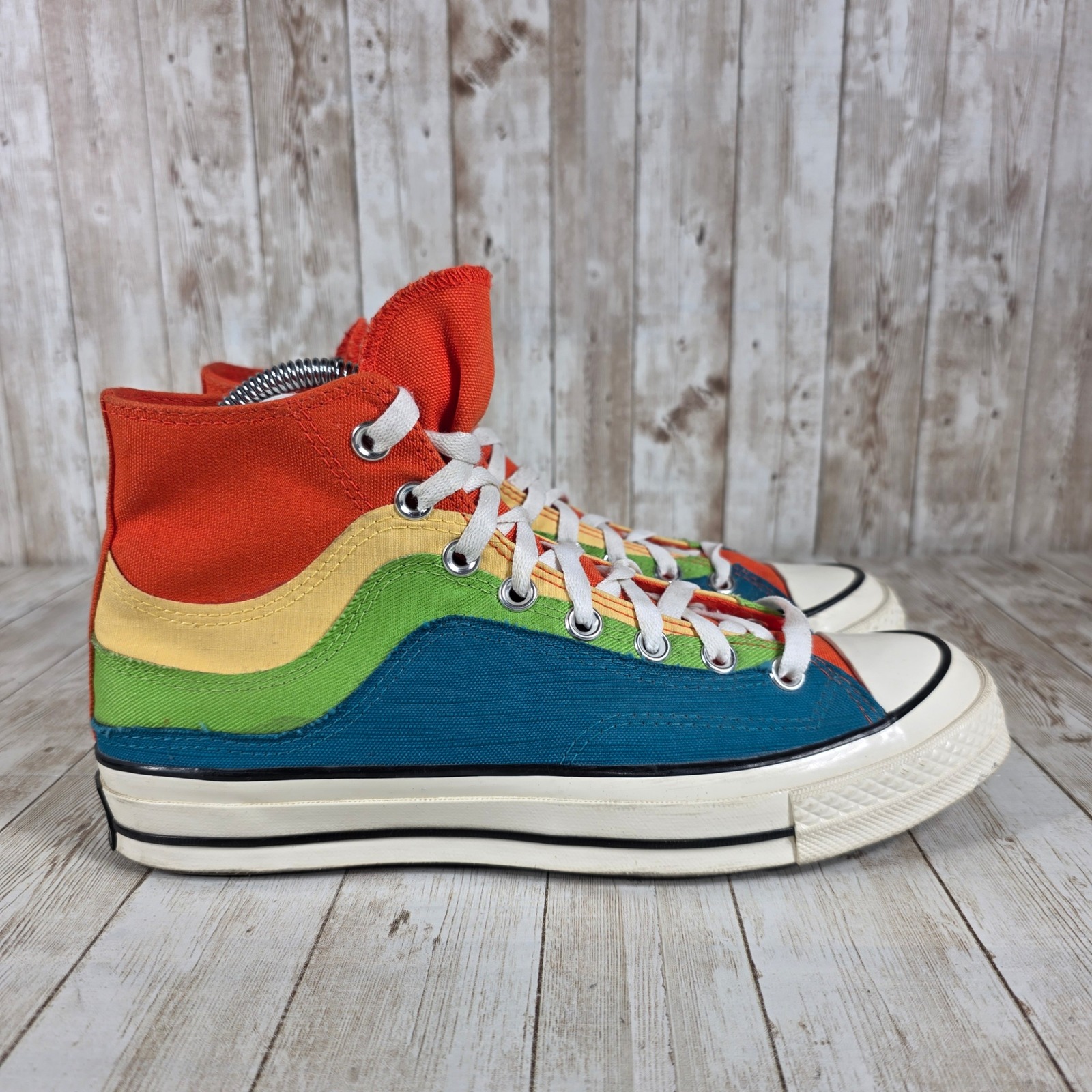 Converse Chuck Taylor All Star Rainbow High Top Sneakers Unisex Size Mens 8
