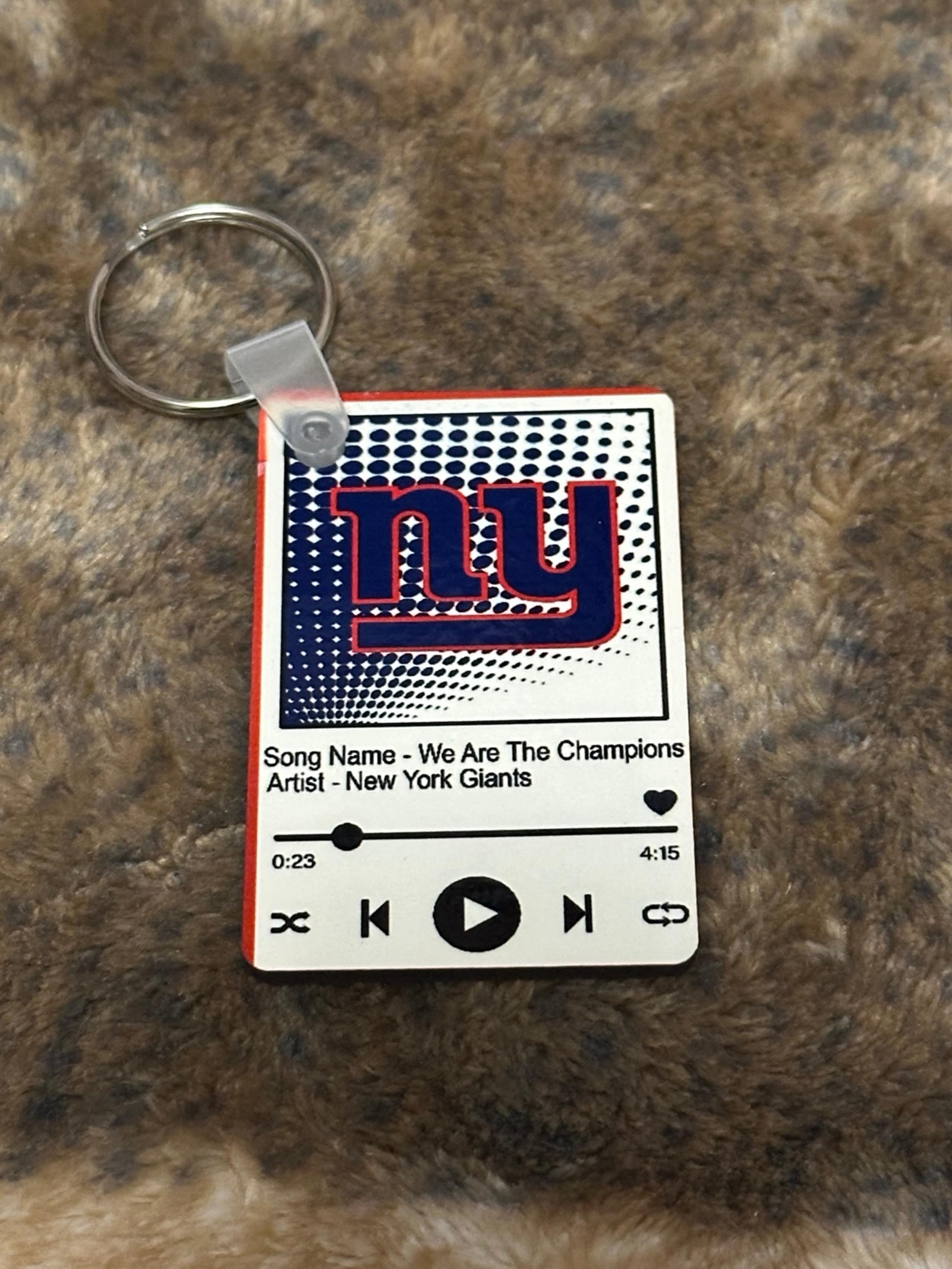 New York Giants Playlist Keychain